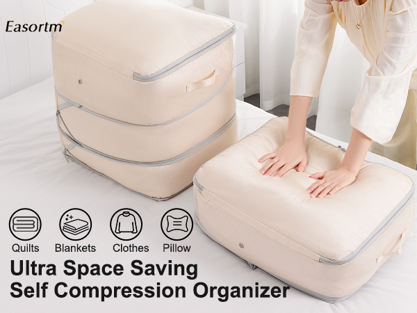 comforter storage bag blanket storage bags ultra space saving self compression organizer