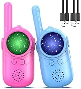 Inspireyes Walkie Talkies for Kids Rechargeable, 3 4 5 Year Old Boy Girl Gifts, 2 Pack Birthday G...