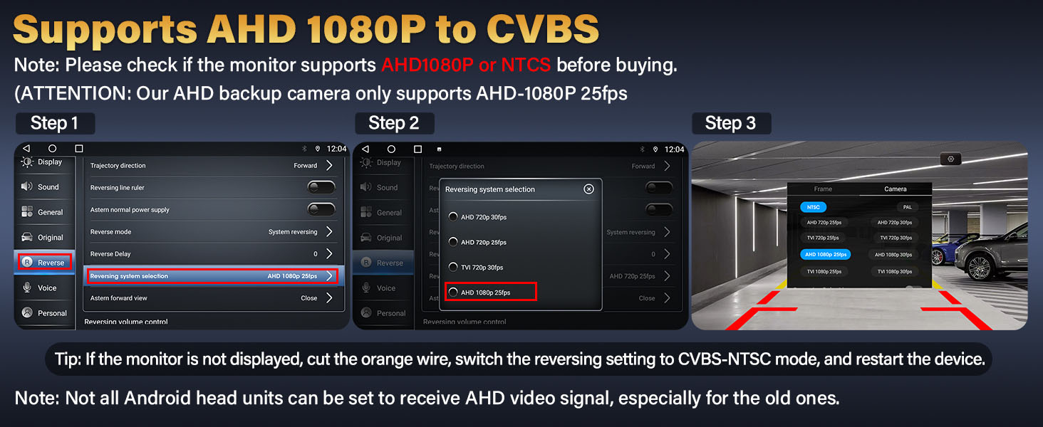 P095 backup camera for car