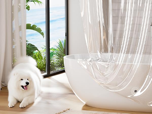clear shower curtain liner