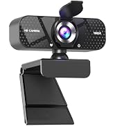 TRAUSI 1080P USB Webcam with Mic, Privacy Cover, Plug-Play for Streaming, Calls Beiyon
