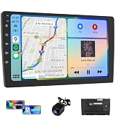 Haudio 9“ Double Din Car Stereo with Wireless Apple Carplay & Android Auto, Touchscreen Radio wit...