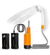 AZXJC portable outdoor shower, LED lighting, USB charging, detachable battery, campsite shower pu...