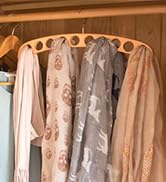 Accessory hangers for scarf, tie and belt racks wooden accessories hanger organizer for closets