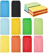 ACSTEP 500 Pack #1 Coin Envelope 2.25x 3.5 (2-1/4 X3-1/2),Key Envelope 10 assorted colors Self-Ad...