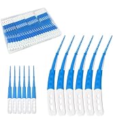 ACSKD Dental Floss Picks with Soft Rubber Brush Heads, Straight and Curved Brush Head Design, 288...