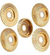 Angle Grinder Wood Carving Disc 5PCS DARTOTEK Wood Shaper Carving Wheel Set,for 4" or 4-1/2" Angl...