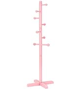 Azaeahom Cross Coat Rack Freestanding Clothing Hanger Home Racks, Wooden Coat Tree Stand with 8 H...