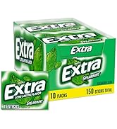 Extra Gum Spearmint Sugarfree Gum Bulk, Individually Wrapped, Perfect for Long Lasting Fresh Brea...