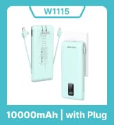 charmast Portable Charger Power Bank 10000mAh with Built-in AC Wall Plug | Built-in Cables,5 Outp...