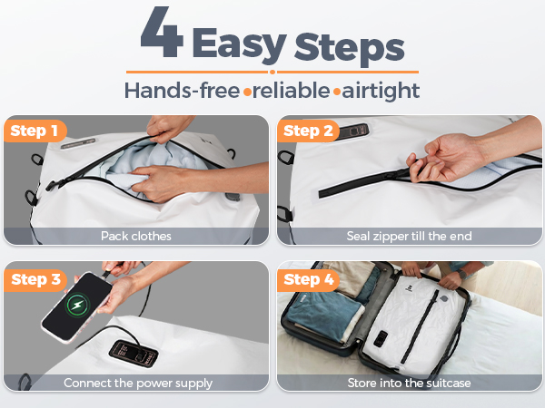 luggage vacuum bags with pump