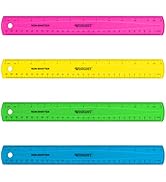 Westcott Shatterproof Ruler, Assorted Translucent Colors, 12