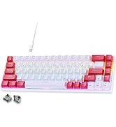 abucow 60% Wired Mechanical Keyboard – 68-Key Compact Layout, Full Anti-Ghosting, Brown Switch Sw...