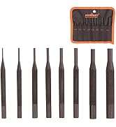 HORUSDY 8 Pieces Pin Punch Set, Kit Removing Repair Tool with Holder for Automotive, Watch Repair...
