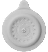 Ubbi Bathtub Drain Cover, Silicone Drain Stopper with Suction, Baby Bath Time Accessory, Gray