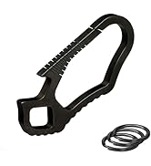 Titanium Carabiner Keychain Clip with 3 Heavy Duty Key Rings,Bottle Opener Keychain Car Key Chain...