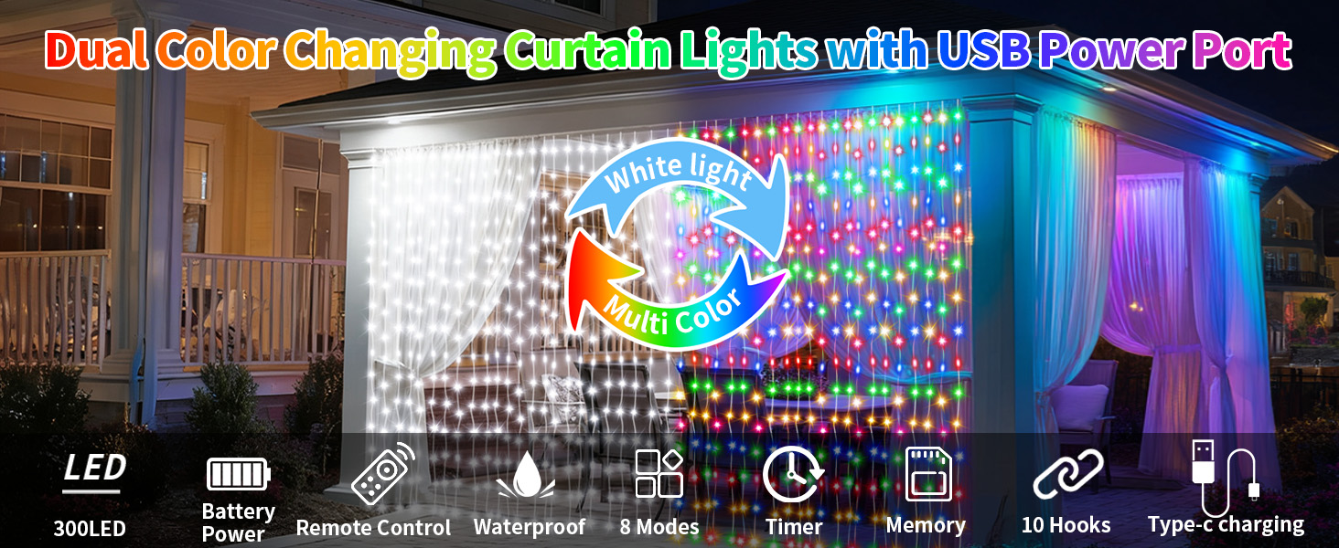 Curtain Lights Battery Operated