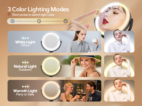lit magnifying mirror