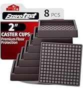 Non Slip Furniture Coasters - 2” Non Skid Furniture Pads for Hardwoods Floors, 8 PCS Square Rubbe...