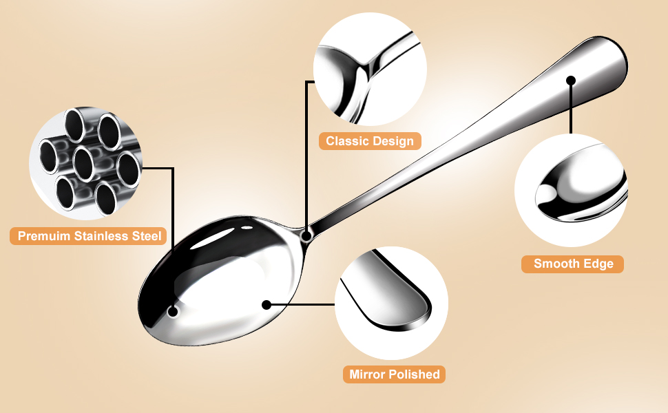 stainless steel teaspoons set