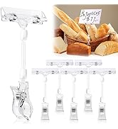 20 Pack Table Number Holders, Plastic Mini Place Card Holders, Sign Holder Clips Merchandise Disp...