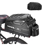 KEMIMOTO Bike Bags for Rear Rack, 11L Capacity Hard Shell Bicycle Rear Rack Bag, Bikes Trunk Pann...