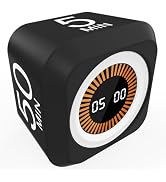 Rotating Cube Visual Pomodoro Timer 5, 25, 10 50 Minutes Preset + Custom Countdown, Rechargeable ...