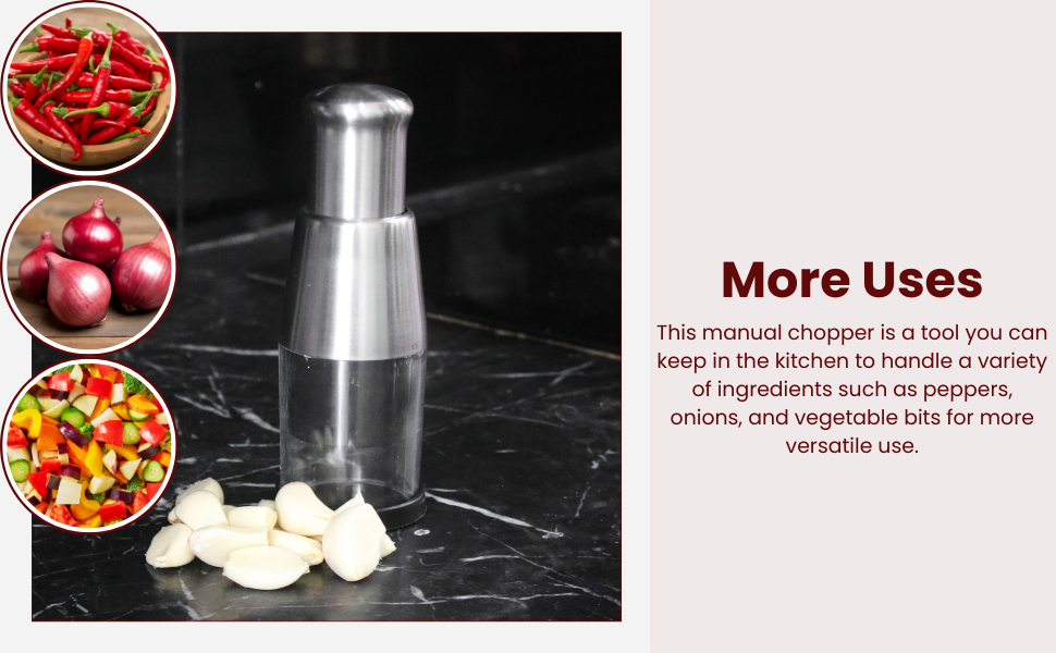 Pressed Garlic Chopper Stainless Steel