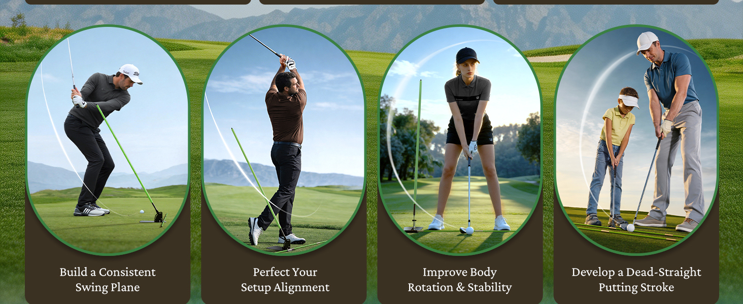 Golf swing path trainer is suitable for various training needs