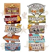 Hooqict Western Birthday Party Decorations 20 Pieces Cowboy Themed Party Signs Welcome To The Wil...