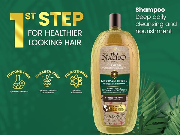 Rosemary shampoo image showing daily herbal cleansing for refreshed, healthier-looking hair