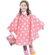 AIWUHE Kids Rain Poncho Cartoon Raincoat Jacket Cute Rain Coat Toddler Boys Girls Rain Cape Light...