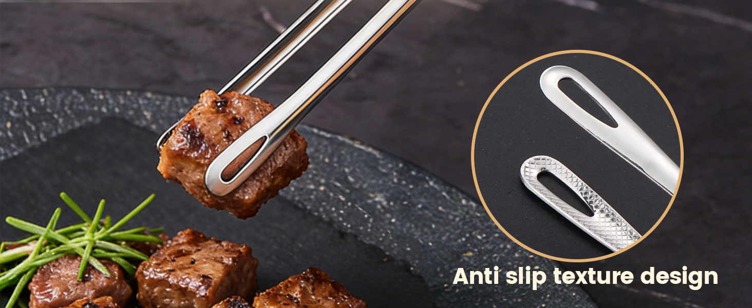 11 Inch Korean BBQ Tongs, 6-Pack