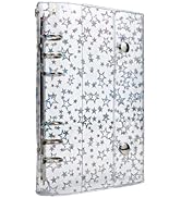 XiowDow Clear A6 Binder Cover PVC 6-Ring Budget Binders Refillable Notebook Shell Protector Laser...
