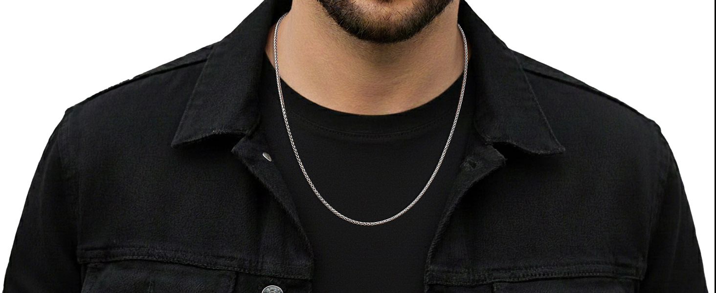 mens stainless steel necklaces