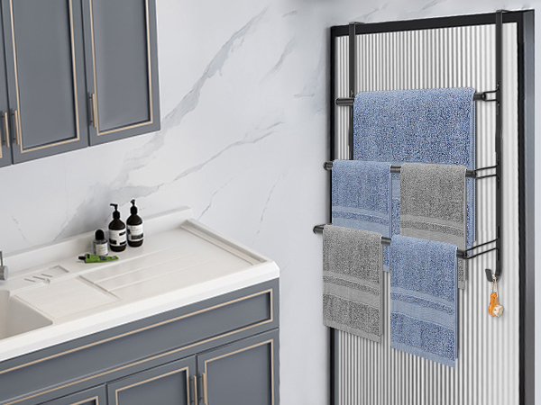 3-Tier Over The Door Towel Rack