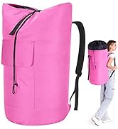 Laundry Bag Backpack 115L, College Dorm Room Essentials for Girls, Extra Large Laundry Bag with S...