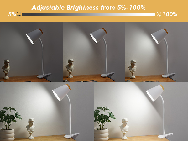 Dimmable desk lamps