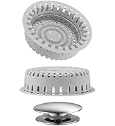 Aojuxix Drain Hair Catcher, Upgraded Protector with Silicone & Stainless Metal Designed for Pop-U...