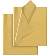Gold Tissue Paper for Gift Bags - 30 Sheets of Gold Wrapping Tissue Paper Bulk Packaging Paper fo...