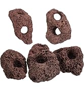 DOITOOL Lava Rock Aquarium, 6PCS Lava Volcanic Rock for Aquarium Air Stone Aquatic Plants Decorat...