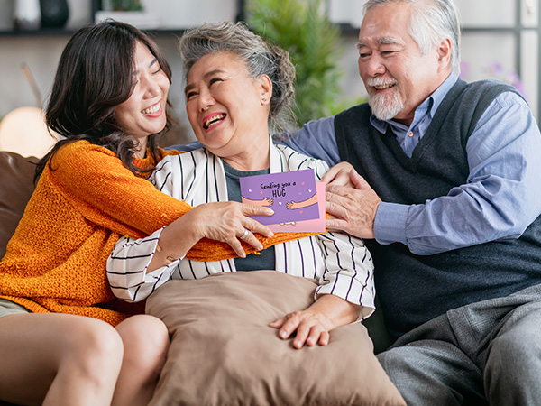 Happy moments are shared with friends with fun cards with envelopes.