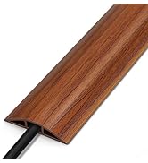Floor Cord Cover 4FT, Wood Brown Cord Hider Floor, Soft PVC Cord Protector Floor, Hide Extension ...