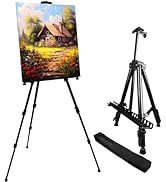 RRFTOK Versatile Art Easel Stand - Portable & Sturdy Display Easel with Carry Bag, Adjustable Hei...