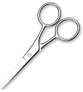 FEITA Portable Nose Hair Round Tip Scissors, Men's grooming Scissors All Purpose Facial safety Me...