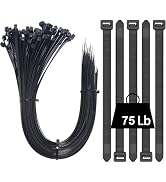 18 inch Zip Ties Heavy Duty 50 PACK, 75 LBS Ultra Exclusive Strong Plastic Wire Ties, Large Cable...