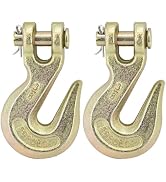 G70 3/8 Clevis Grab Hooks Heavy Duty Chain Hook for Truck Trailer, Chain Forged Alloy Steel Chain...