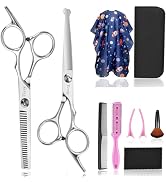 Hair Cutting Scissors Kit for Kids, Fcysy 6 in Children Safety Round Tip Haircut Trimming Scissor...