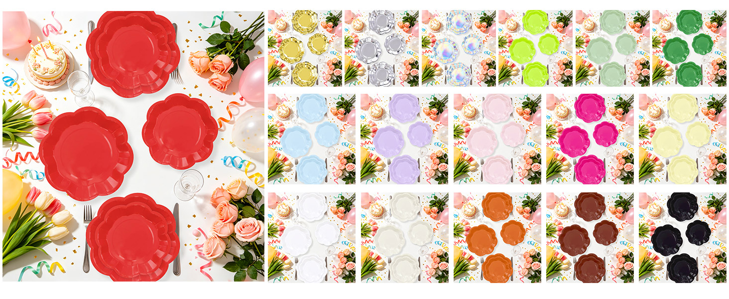 7 inch paper plates round paper plates disposable plates party supplies birthday plates cake plates