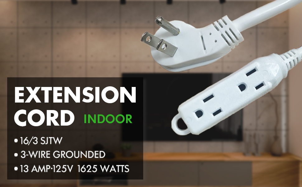 flat plug extension cord